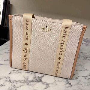 Kate Spade Cream and Tan small Tote Bag